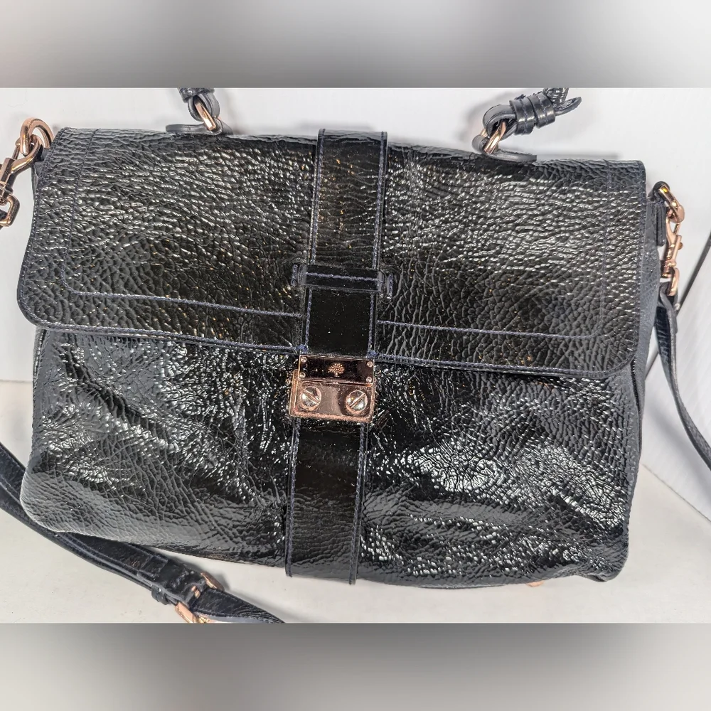 Mulberry Harriet soft patent leather crossbody handbag